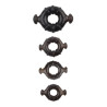 GK Power Lot de 4 cockrings Rudder Noirs
